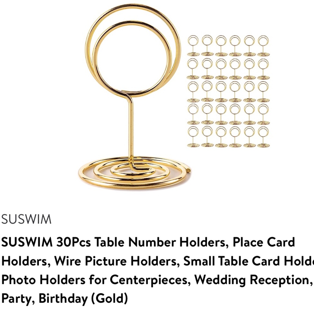15pcs Picture stands, gold.